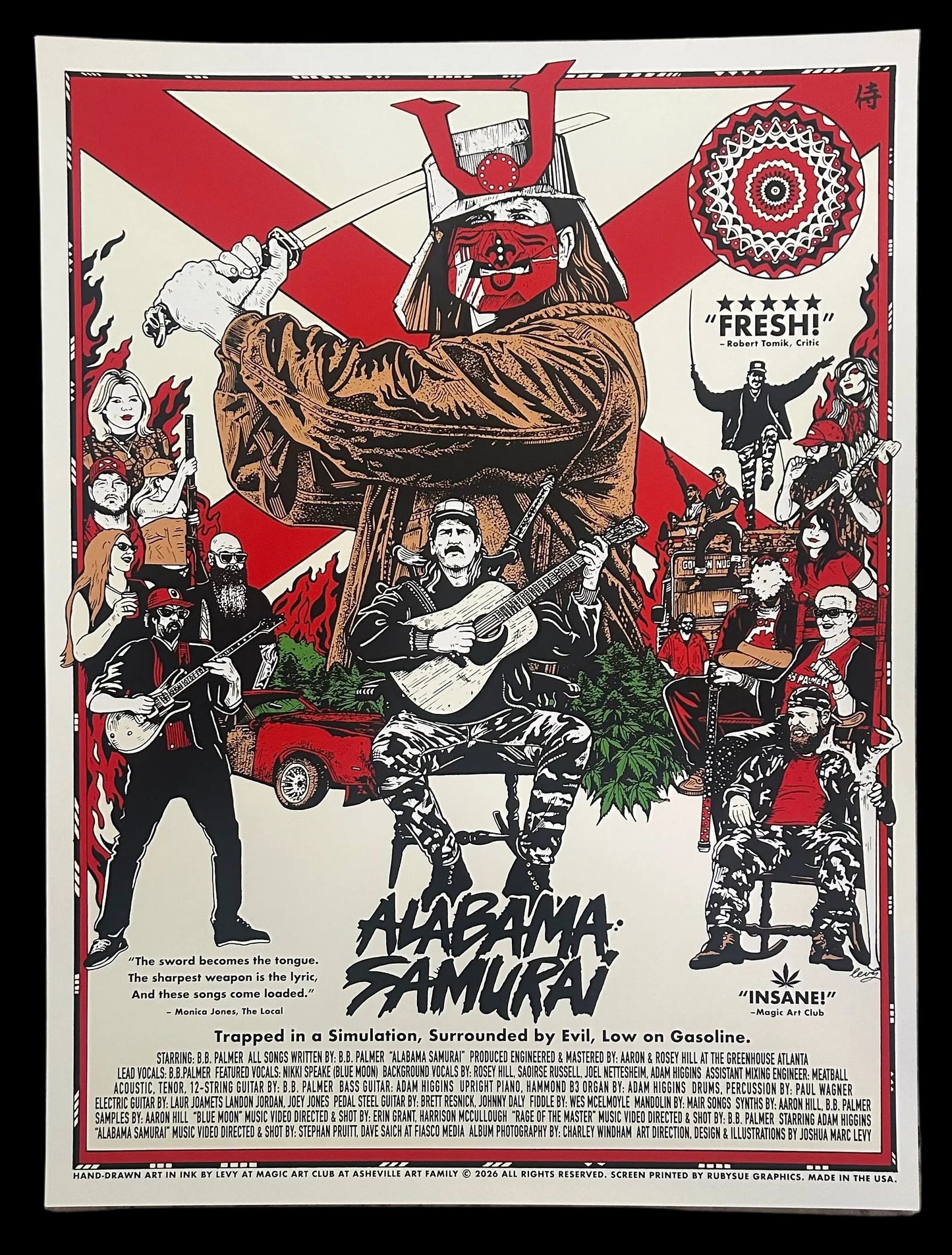 Alabama Samurai Movie Poster (Matted Paper Print)