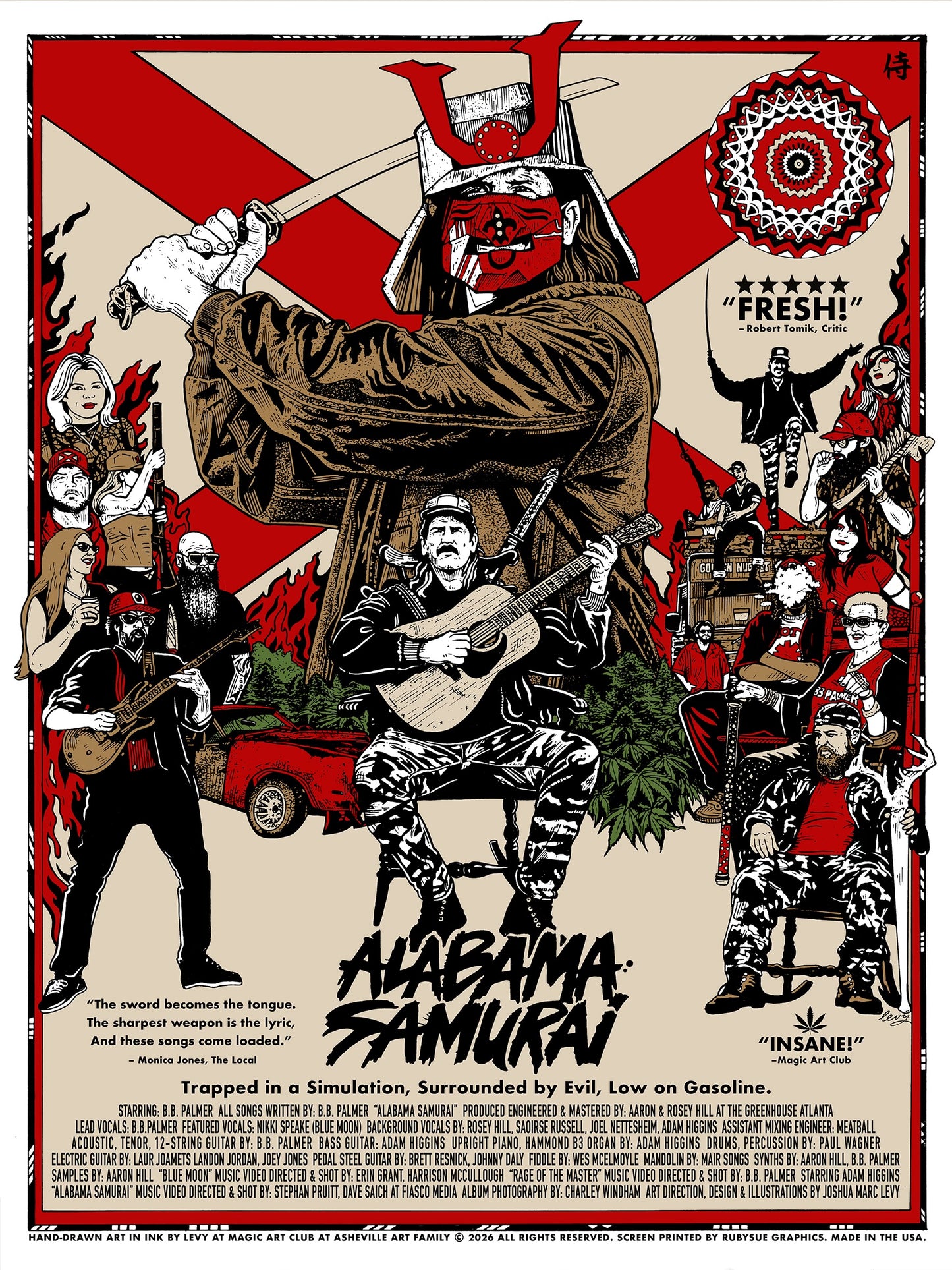Alabama Samurai Movie Poster (Matted Paper Print)